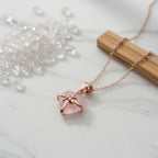 Heart Rose Quartz Necklace