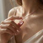 Heart Rose Quartz Necklace